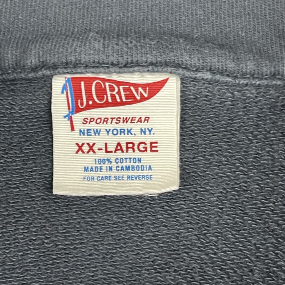 Vintage J Crew Sportswear Sweatshirt Mens XXL Black 1/4 Zip Heavyweight Pullover - Picture 5 of 13